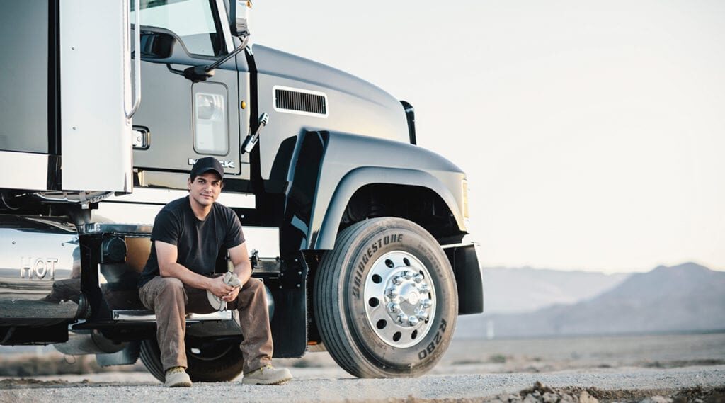Truck Accident Lawyer In Miami, FL 3 mack truck driver bridgestone 0 1024x569 1