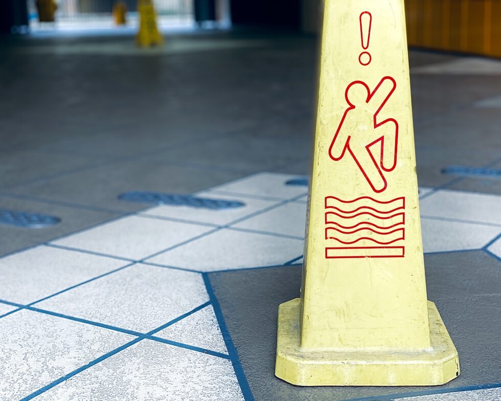 Slip and Fall Injuries in Miami: Legal Recourse for Victims 1 warning sign cone that there is danger of slipping 2023 11 27 05 04 02 utc 980x783 1